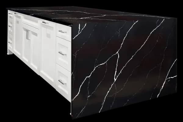Finished countertop installed in a kitchen
